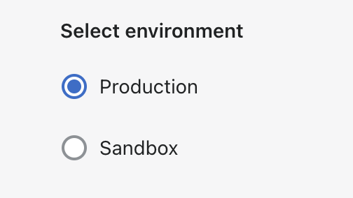 Select environment