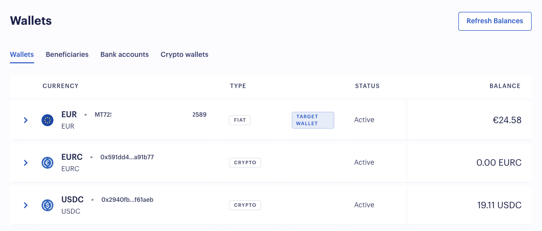 Stablecoin wallets in Fuzebox